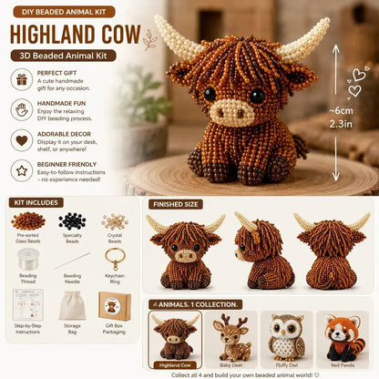 🧵🔥✨ Tiny 3D Beaded Animal DIY Kit