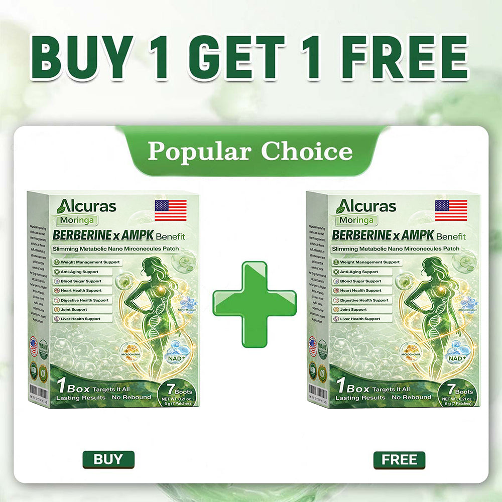🌟alcuras_Moringa × Berberine × AMPK 8-Benefit Slimming & Metabolic Nano Microneedle Patch 🇺🇸  Just once a day · Visible changes in 7 days  ✅ For obesity, loose skin, diabetes, sleep apnea, joint issues, and more