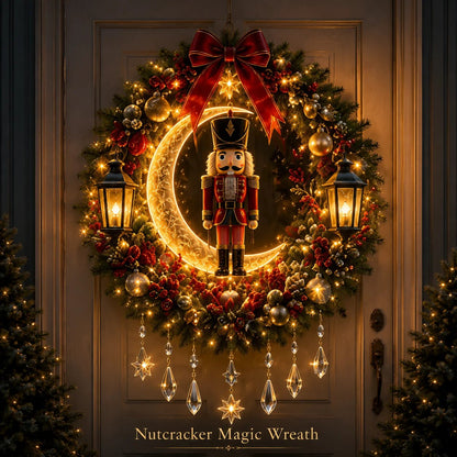 🎄✨ Christmas Moonlight Wreath Collection – Lighted Holiday Door Decor