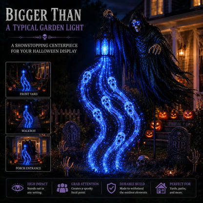💀Halloween Soul Harvester Animated Garden Light(Powered by solar panels)