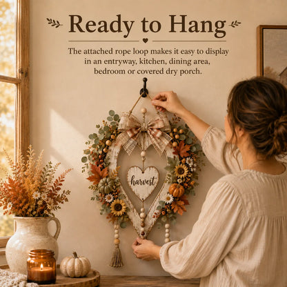 🍂🤎Harvest Heart Farmhouse Wall Decor