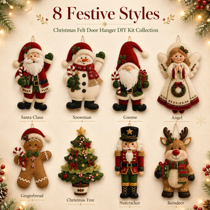 ⛄🎅🎄Christmas Felt Door Hanger DIY Sewing Kit