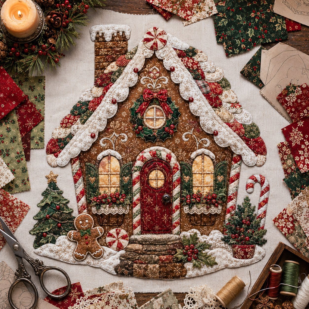 💥🏆Christmas Patchwork Fabric DIY Decor Kit