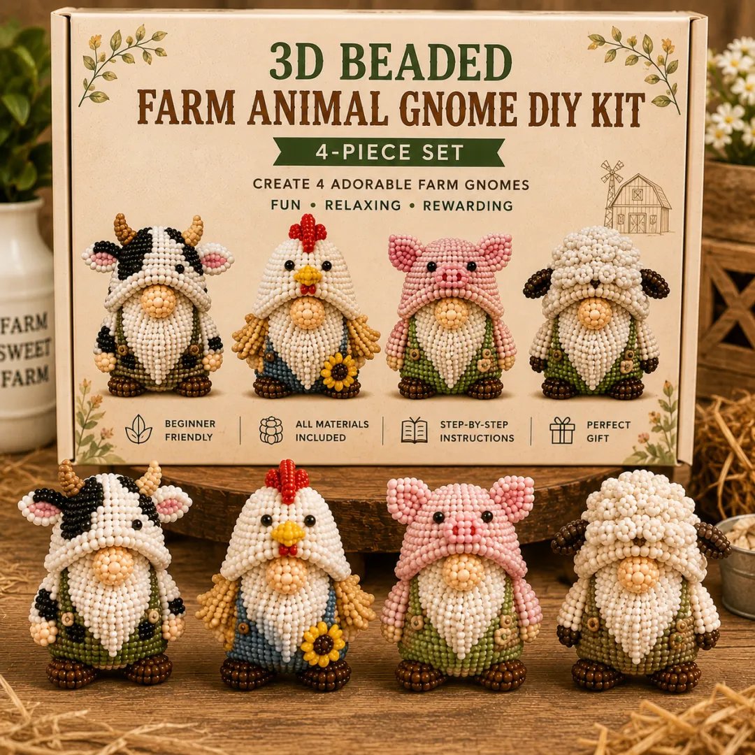 3D Beaded Gnome DIY Kit
