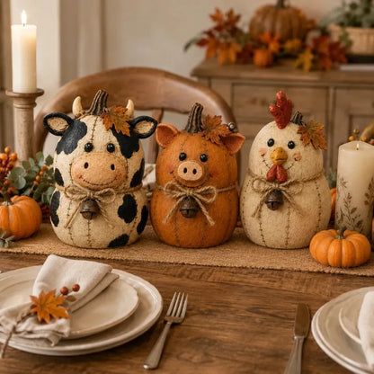 🎃Rustic Farm Pumpkin Friends Decor