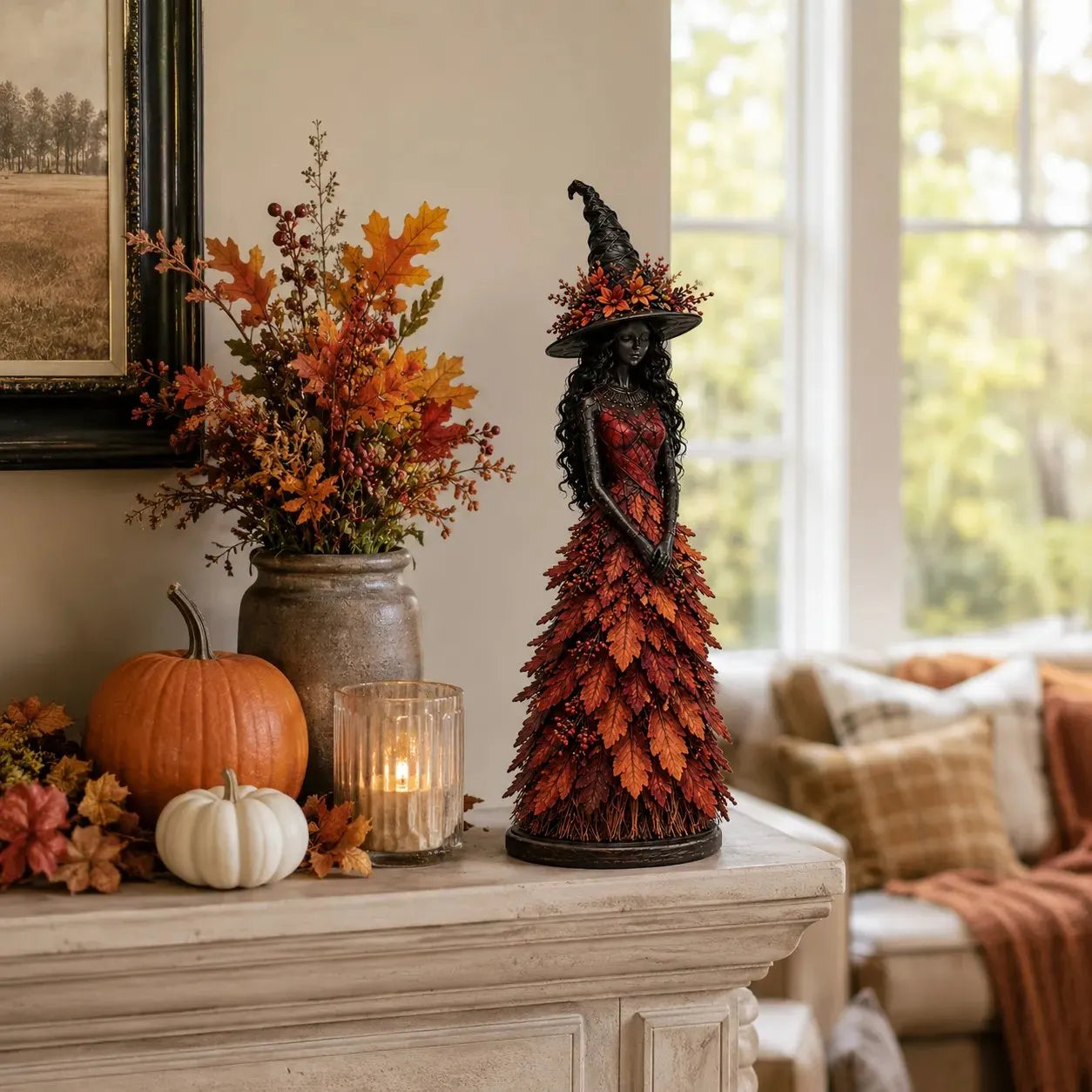 🔥LAST DAY 50% OFF - 🧙‍♀️Enchanted Autumn Witch Figurine(📦Buy 2 Free Shipping)