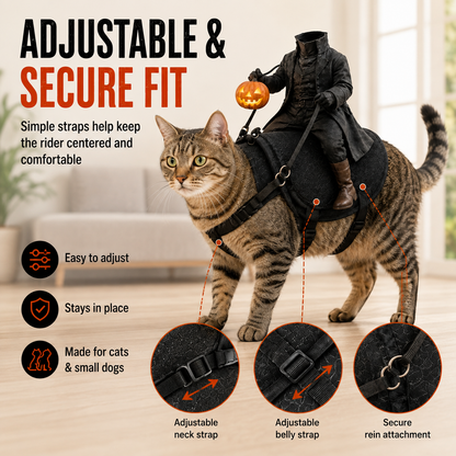 😺🎃The Headless Horseman Ride Pet Costume