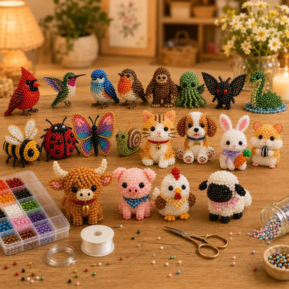 🔥Gift- 🎁✨ Tiny 3D Beaded Animal DIY Kit