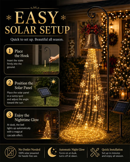 🎄Christmas Bell Cascade Solar Yard Light