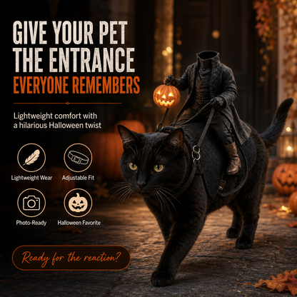 😺🎃The Headless Horseman Ride Pet Costume