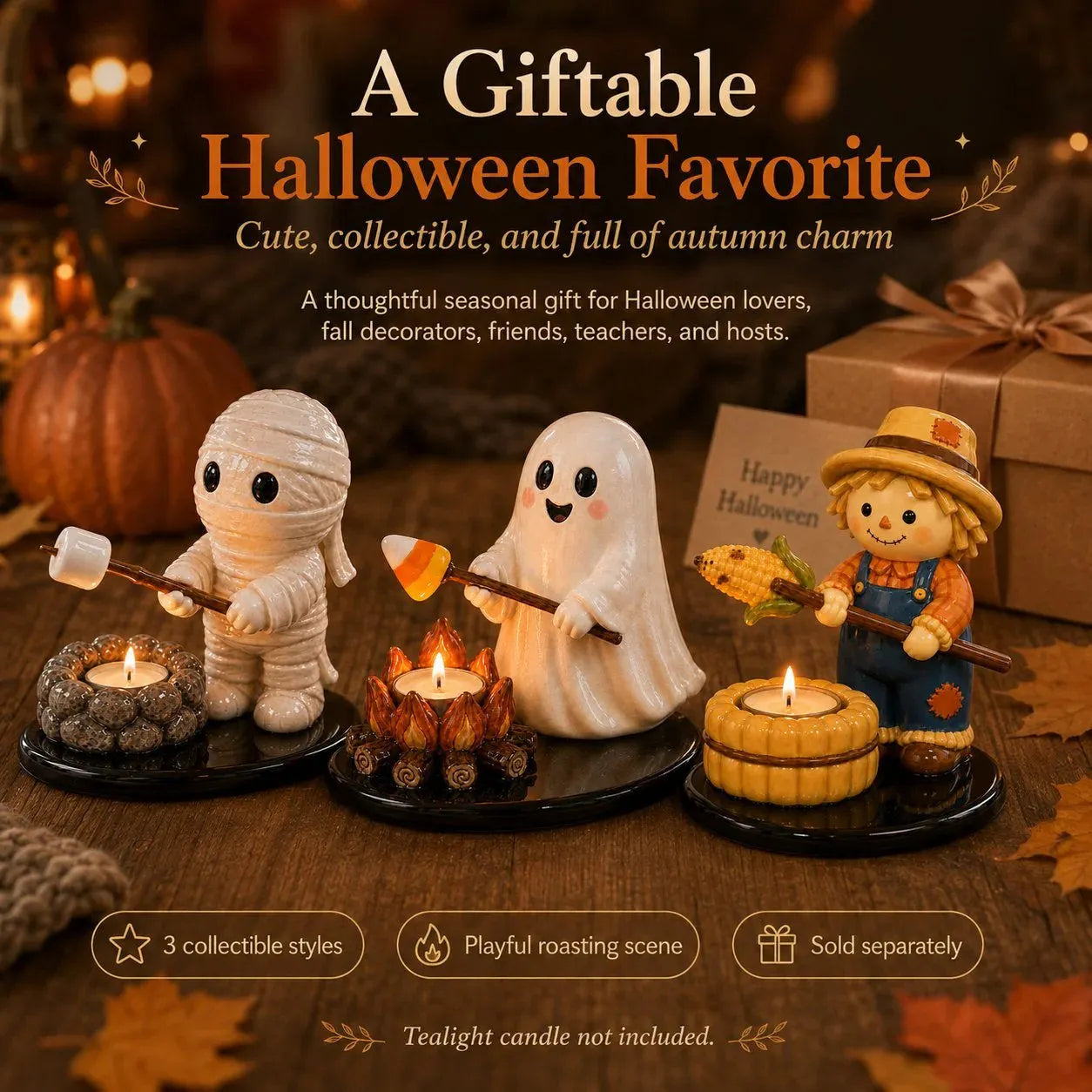 💥Halloween Campfire Tealight Holder