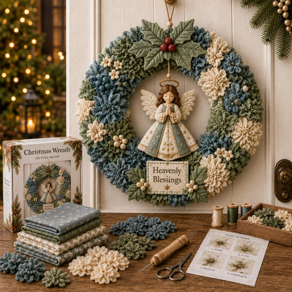 🎄3D Fabric Poke Wreath DIY Kit