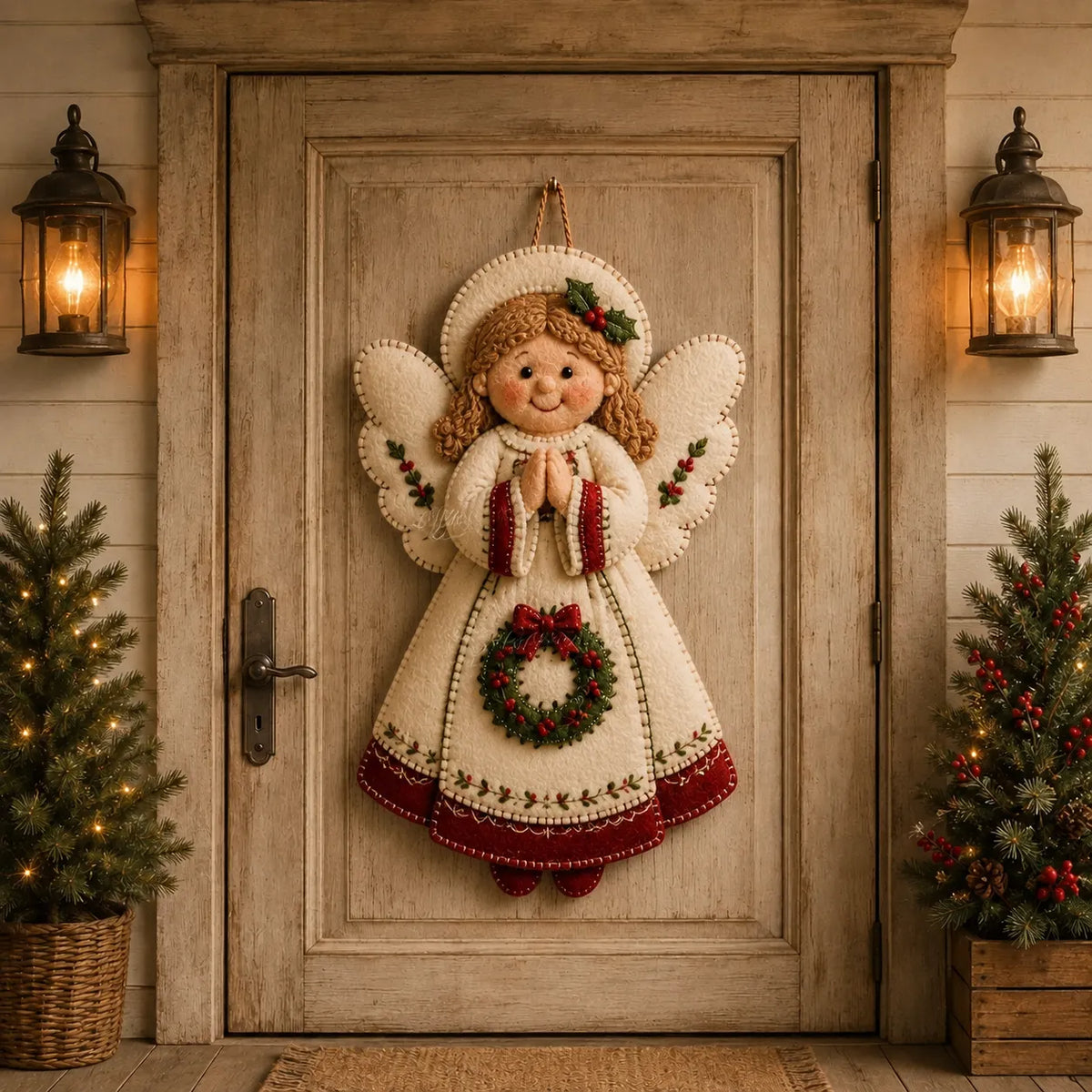 ⛄🎅🎄Christmas Felt Door Hanger DIY Sewing Kit