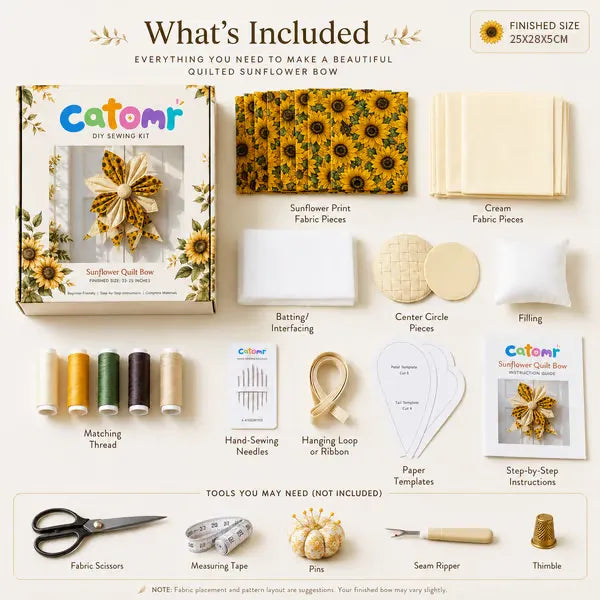 Large Patchwork Bow Sewing Kit