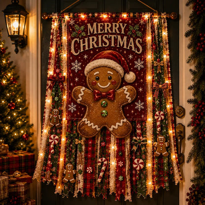 🎄Oversized Lighted Christmas Door Hanging Decor Collection