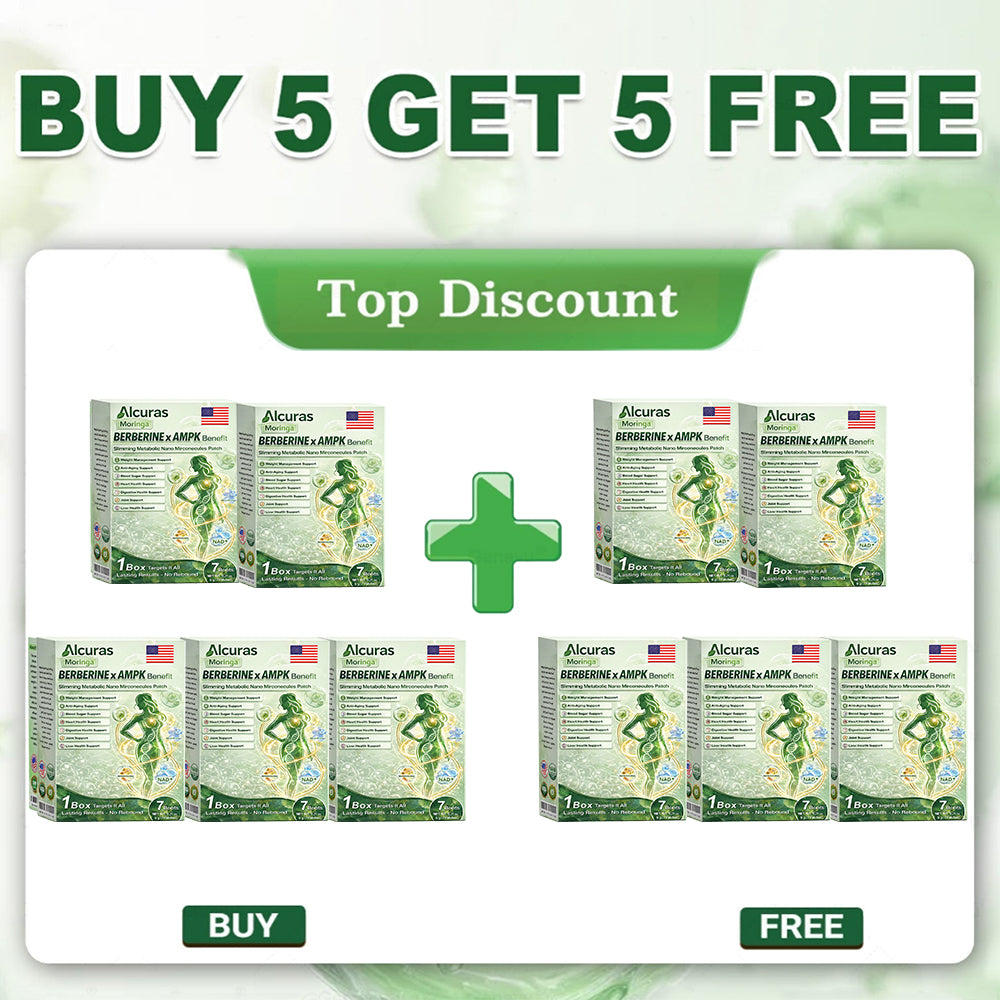 🌟alcuras_Moringa × Berberine × AMPK 8-Benefit Slimming & Metabolic Nano Microneedle Patch 🇺🇸  Just once a day · Visible changes in 7 days  ✅ For obesity, loose skin, diabetes, sleep apnea, joint issues, and more