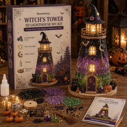 🎃Halloween Sea Glass Lighthouse DIY Kit