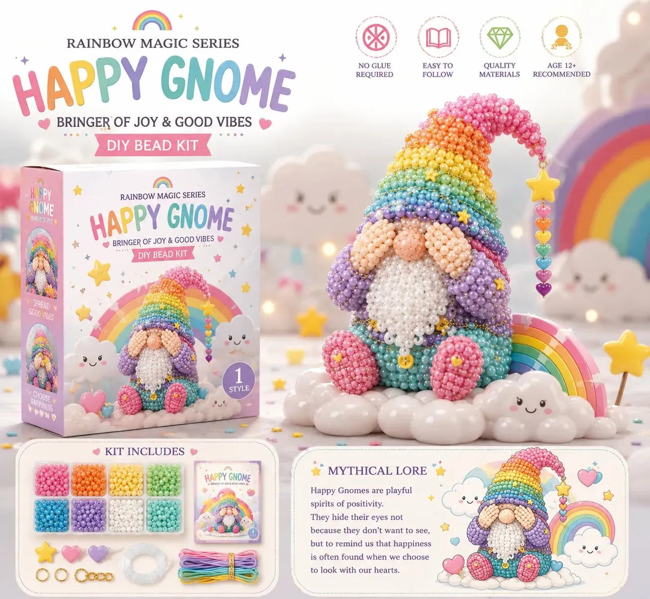 🔥LAST DAY 49% OFF 💕Cozy Gnome DIY Bead Kit Collection
