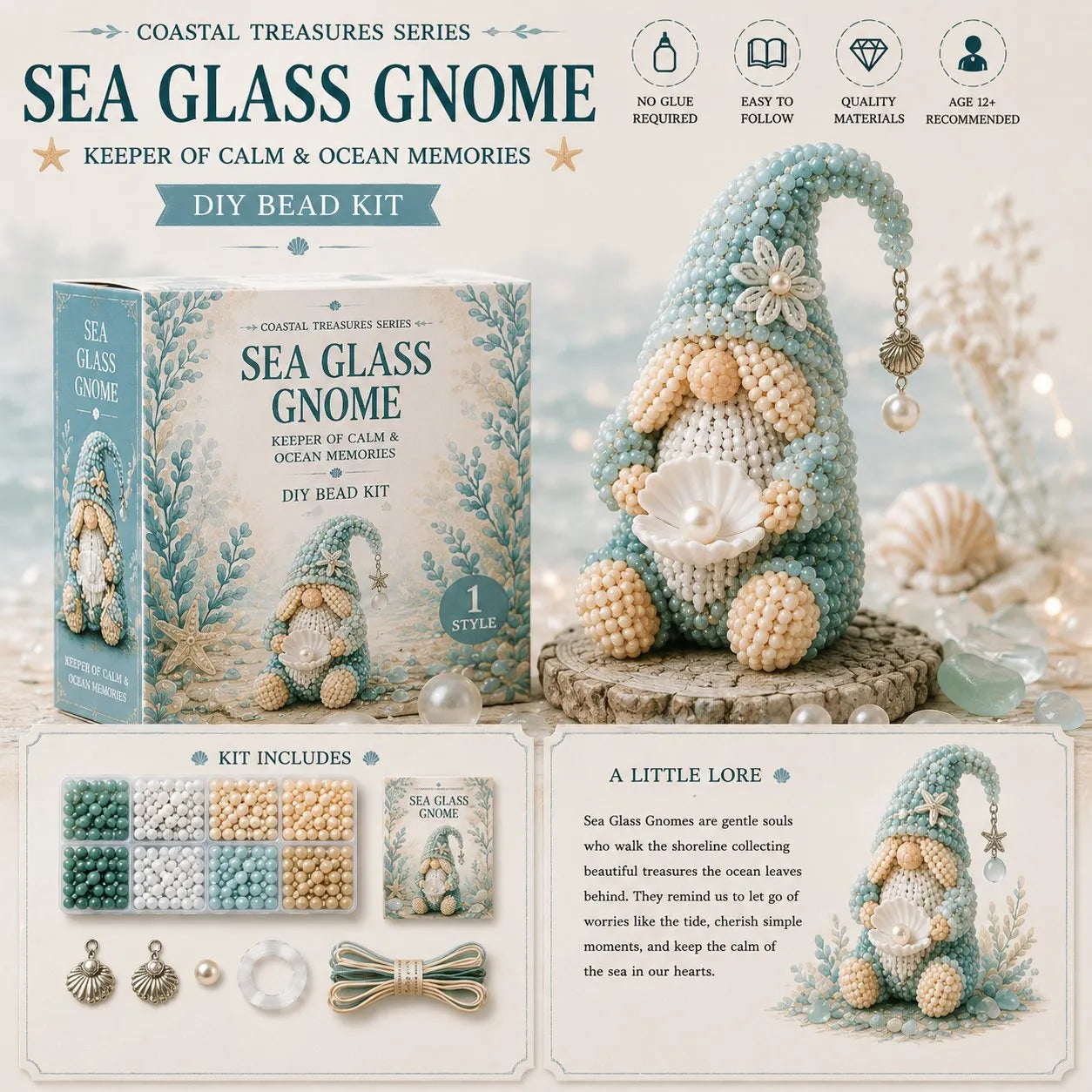 🔥LAST DAY 49% OFF 💕Cozy Gnome DIY Bead Kit Collection