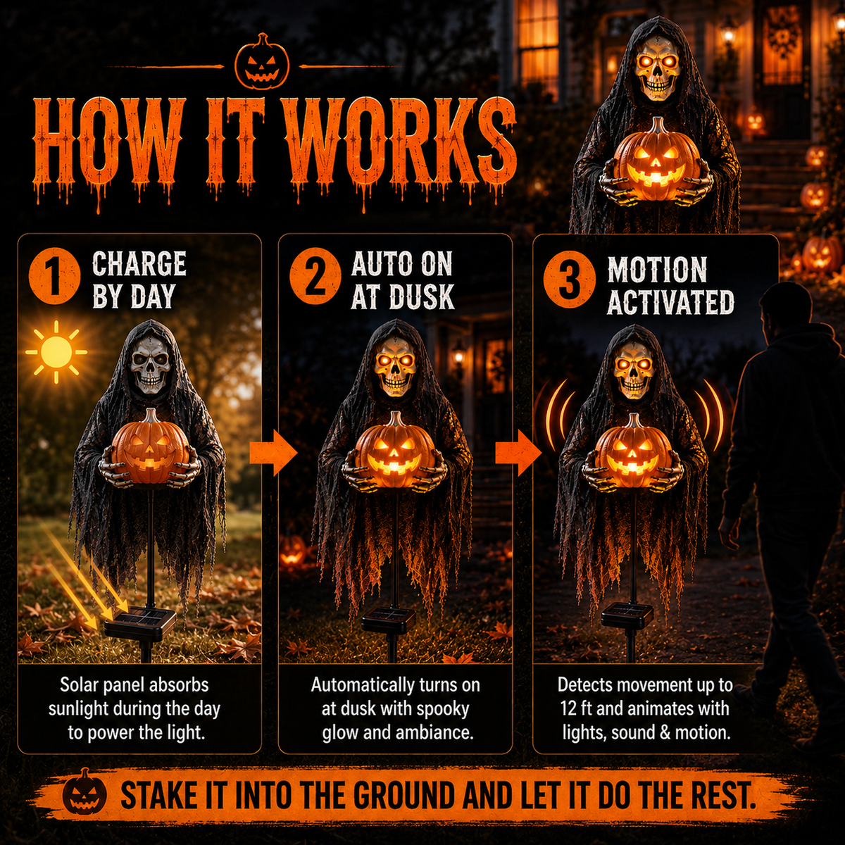 👻Soul Collector Pumpkin Edition Animated Halloween Yard Decoration