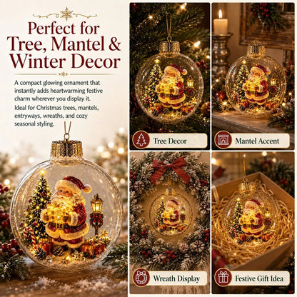 🎄Glowing Christmas Diorama Ornament – A Tiny Winter World in the Palm of Your Hand👼