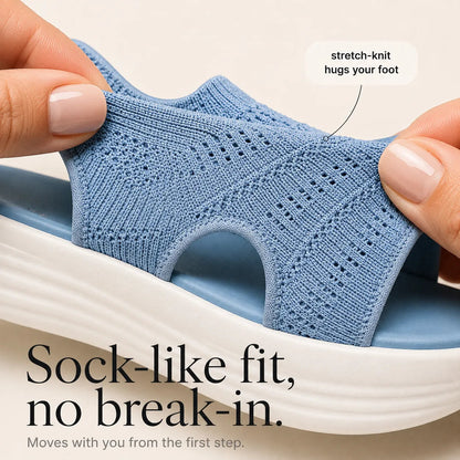 Loomhe– Knit Platform Comfort Sandals for Women