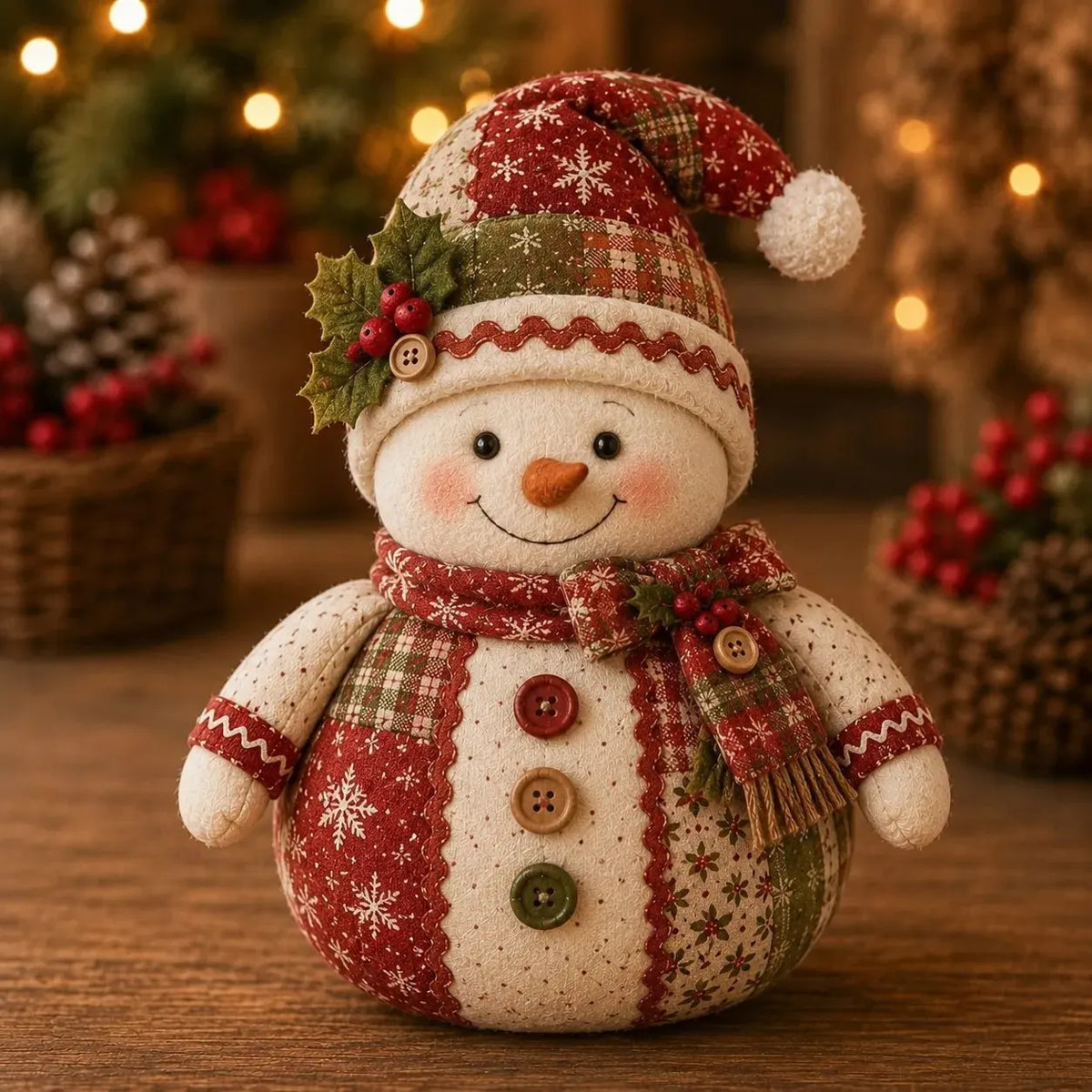 🎄 Christmas Fabric Doll DIY Kit – Create Your Own Handmade Holiday Keepsake