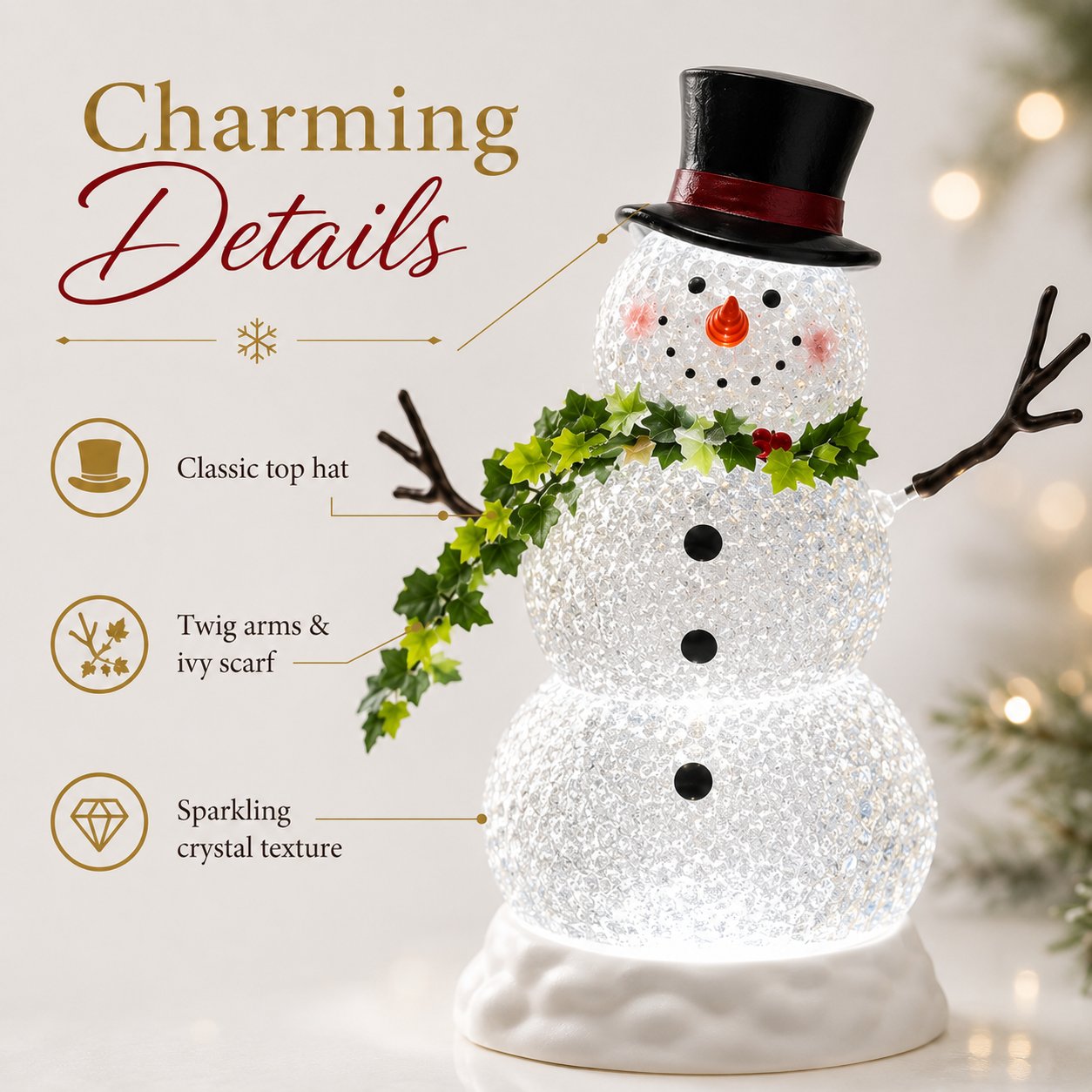 ☃️ Light-Up Snowman Crystal Globe — Bring Winter Magic Home! ✨