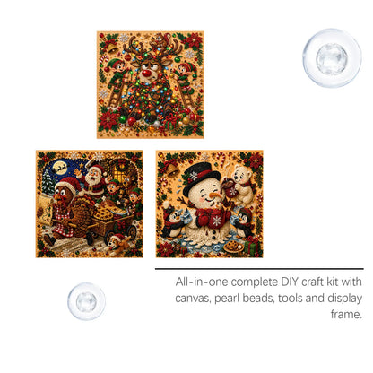 ✨Complete Craft Tools Holiday‐Themed Wooden Frame Decor Art