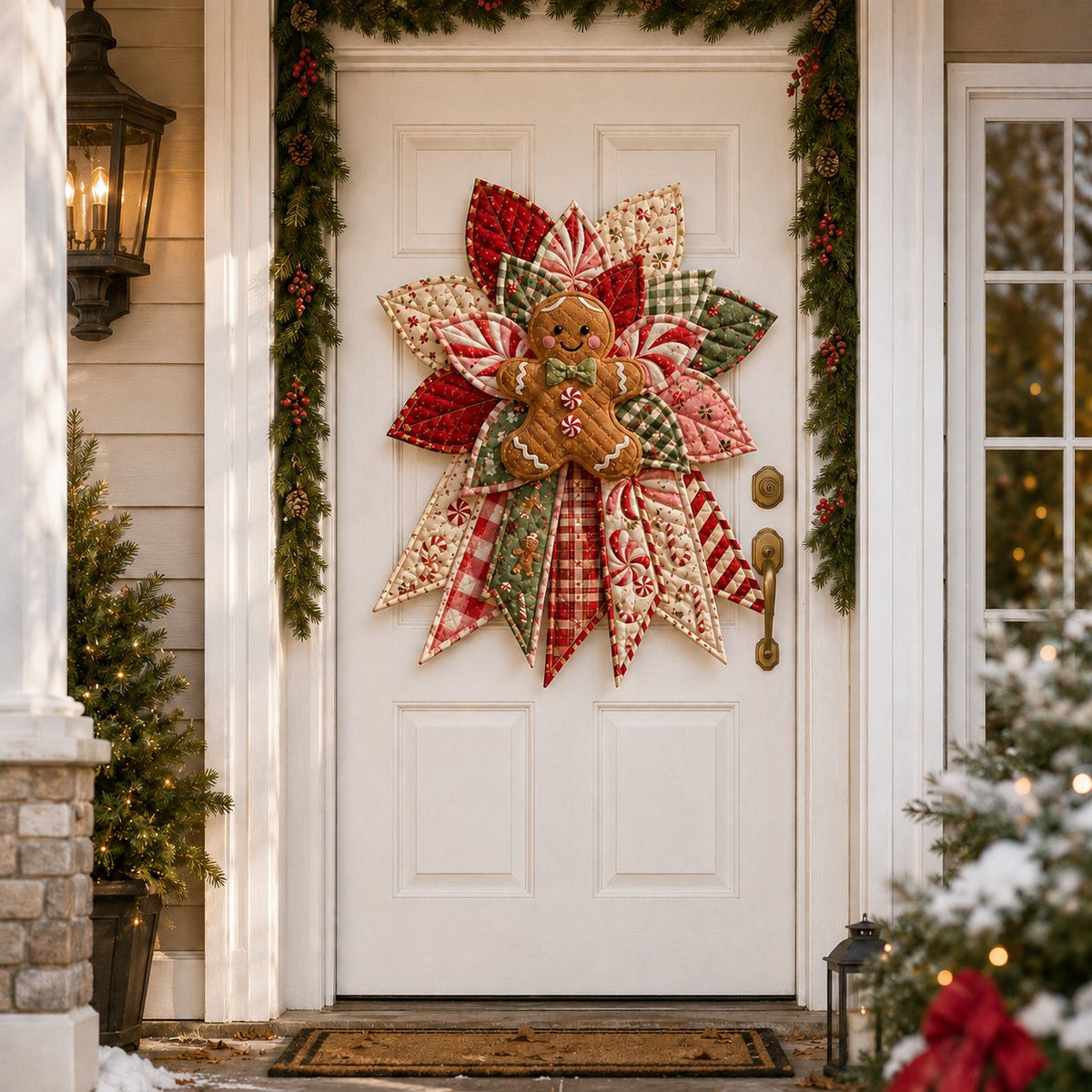🎉🎄 Festive Quilted Christmas Door Hanging DIY Sewing Kit