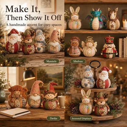 🎄Christmas Patchwork Doll Sewing Kit – A Cosy Craft for Quiet Moments