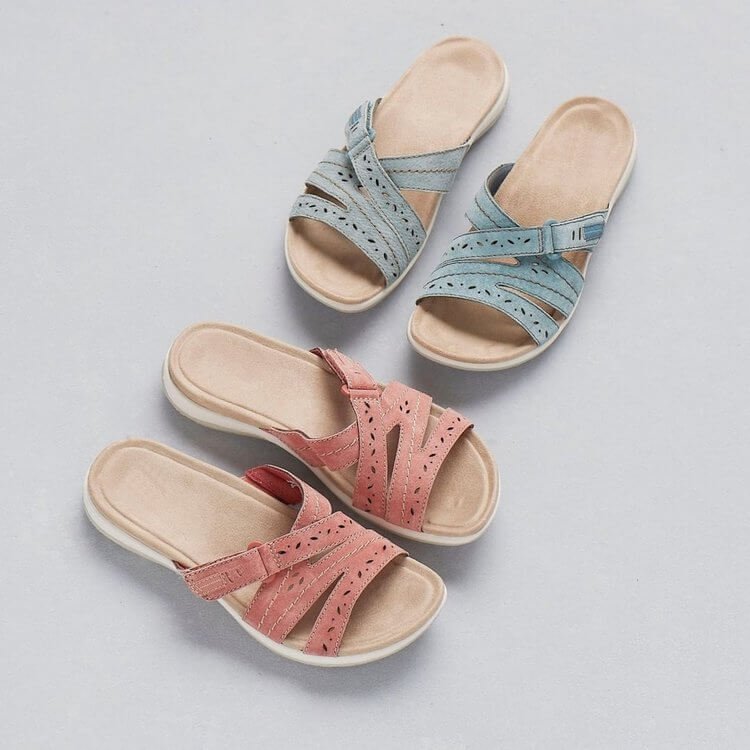 New Comfortable Leather Belt Slippers