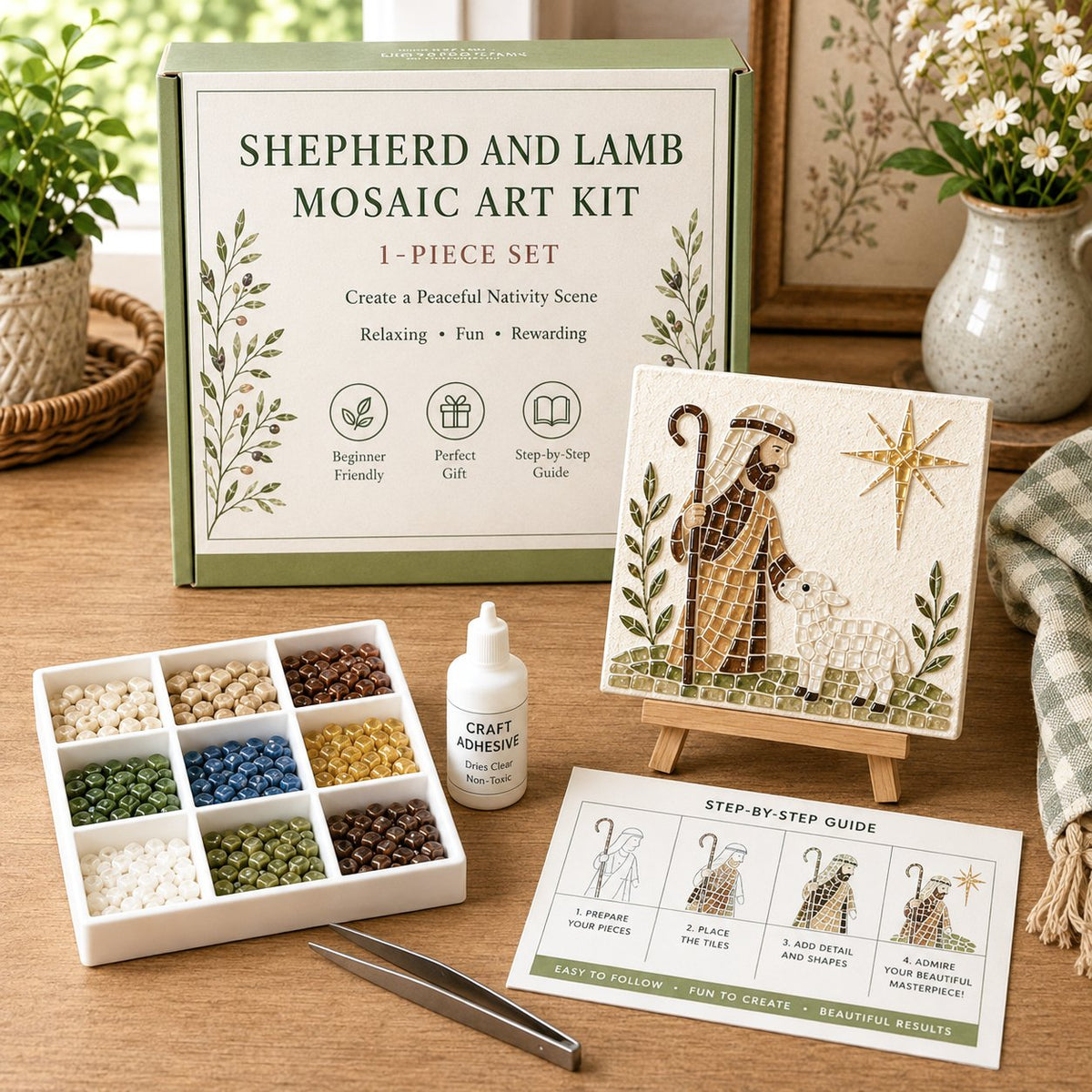 🕊️✝️DIY Christian Sea Glass Art Kit🎁 Meaningful Handmade Gift – Perfect for mothers