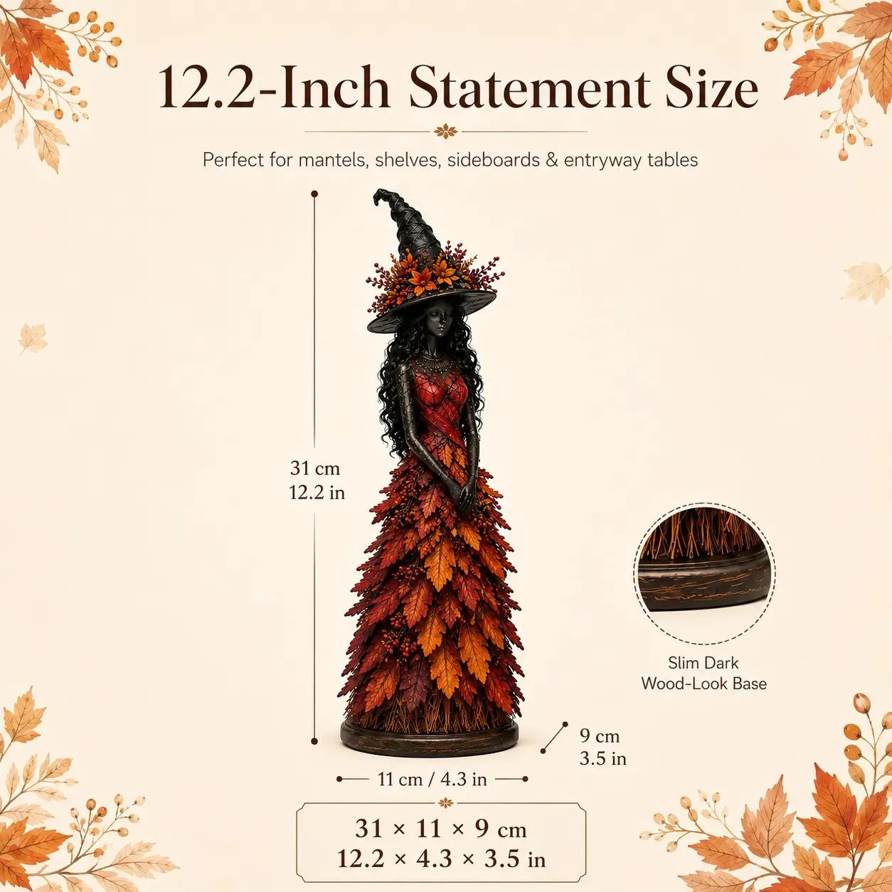 🔥LAST DAY 50% OFF - 🧙‍♀️Enchanted Autumn Witch Figurine(📦Buy 2 Free Shipping)