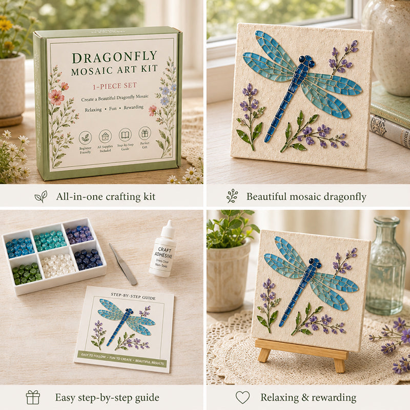 Vintage Watering Can Mosaic Art Kit – DIY Floral Garden Themed Craft, Handmade Indoor & Outdoor Wall Decor