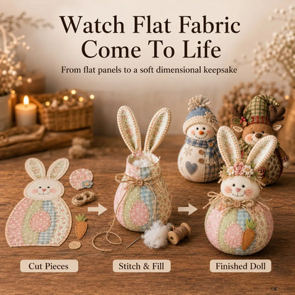 🎄Christmas Patchwork Doll Sewing Kit – A Cosy Craft for Quiet Moments