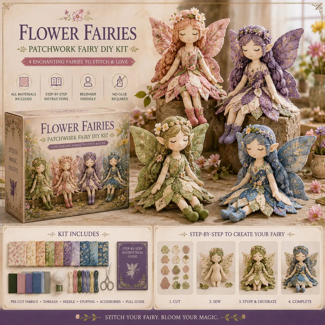 🌸Fairy Patchwork DIY Collection ✨