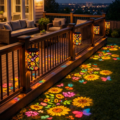 🔥Hot Sale 49% OFF -✨Colorful Sunflower Glow Solar Garden Lantern
