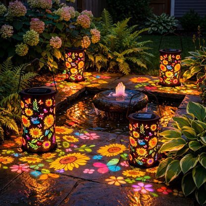 🔥Hot Sale 49% OFF -✨Colorful Sunflower Glow Solar Garden Lantern