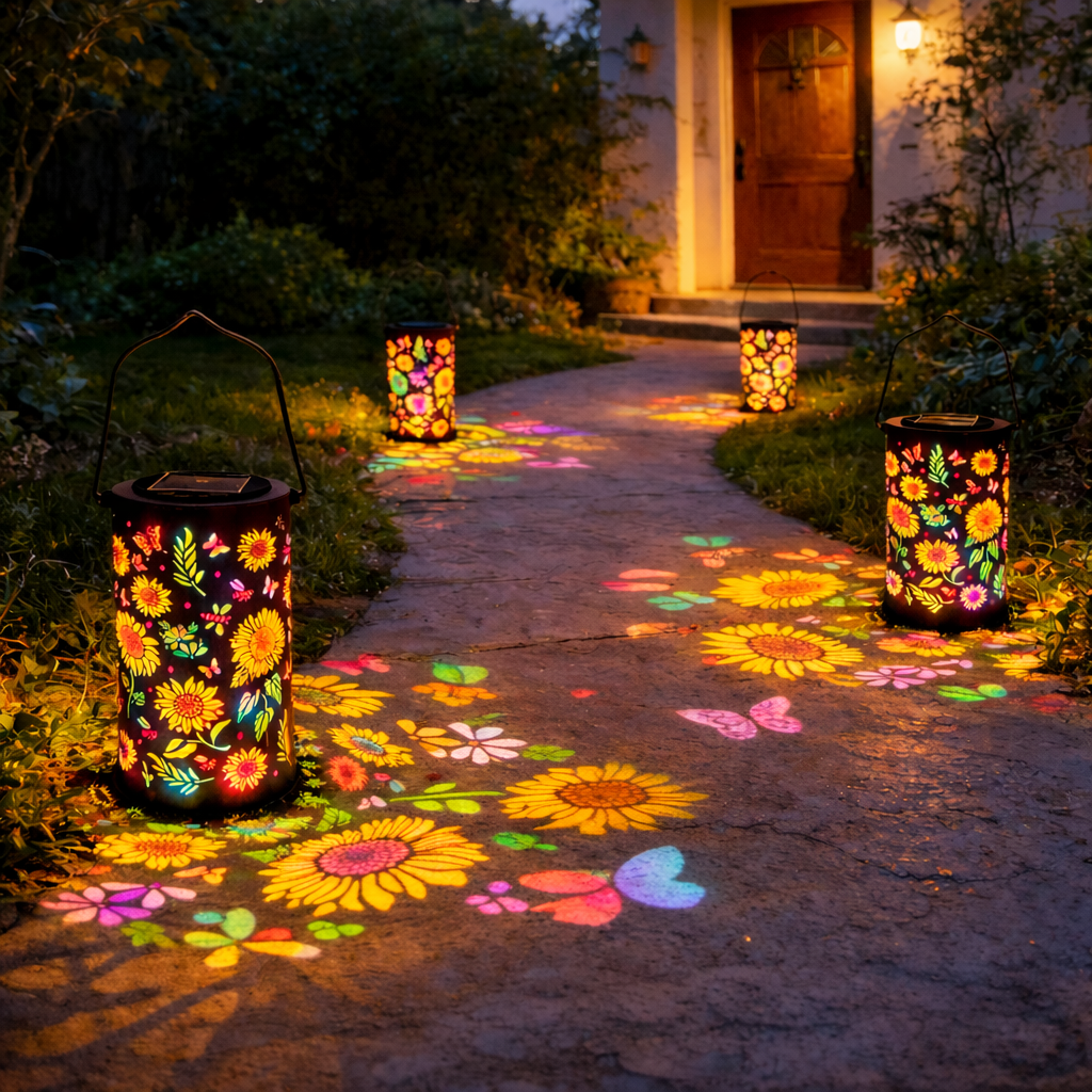 🔥Hot Sale 49% OFF -✨Colorful Sunflower Glow Solar Garden Lantern
