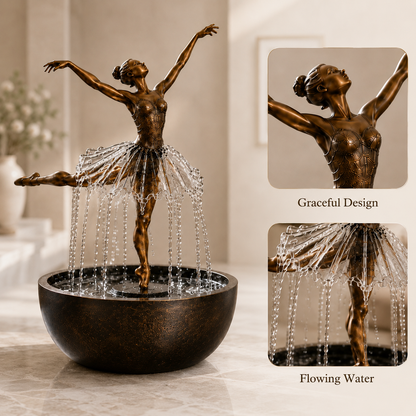 🎁💃Elegant Ballerina Tabletop Water Fountain for Home & Office Decor💧