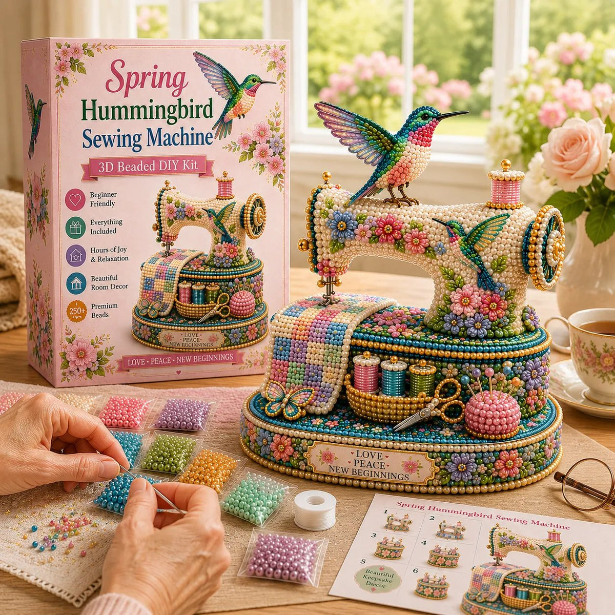 🌸Spring Hummingbird Sewing Machine 💗 3D Spring Limited Keepsake Edition