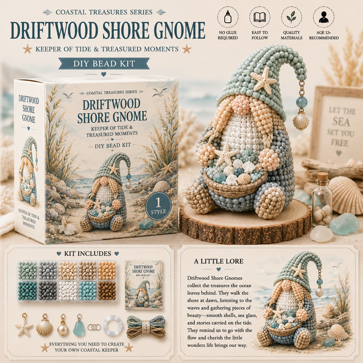 🔥LAST DAY 49% OFF 💕Cozy Gnome DIY Bead Kit Collection