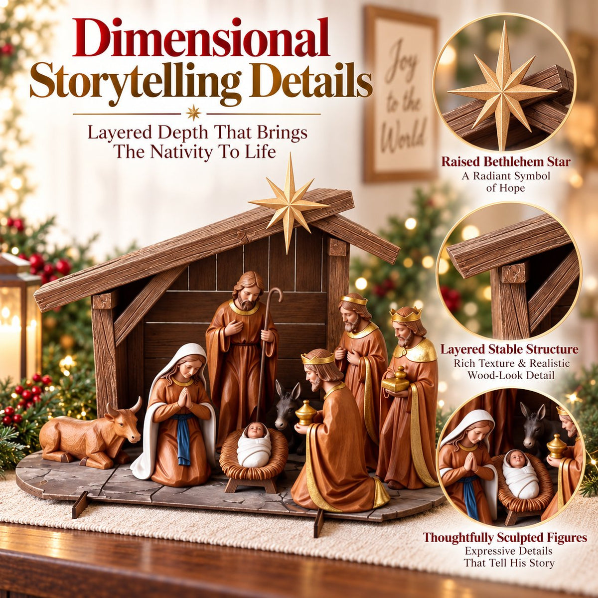 ✝️Christmas Nativity Scene Decor  | Bring The True Meaning Of Christmas Home
