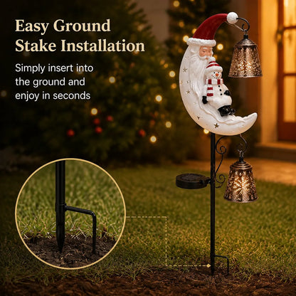 🔔 Christmas Moon Solar Stake Light