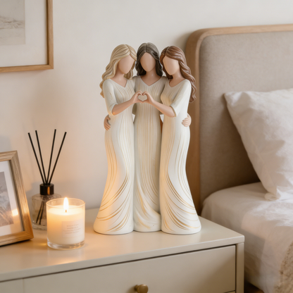 🔥LAST DAY 49% OFF🌊Sisters by My Side, Celebrates Friendships Three Sisters Sculpture