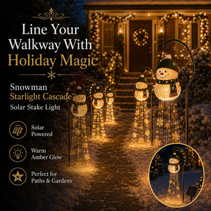 ☃️Snowman Sparkle CascadeTM Solar Garden Light