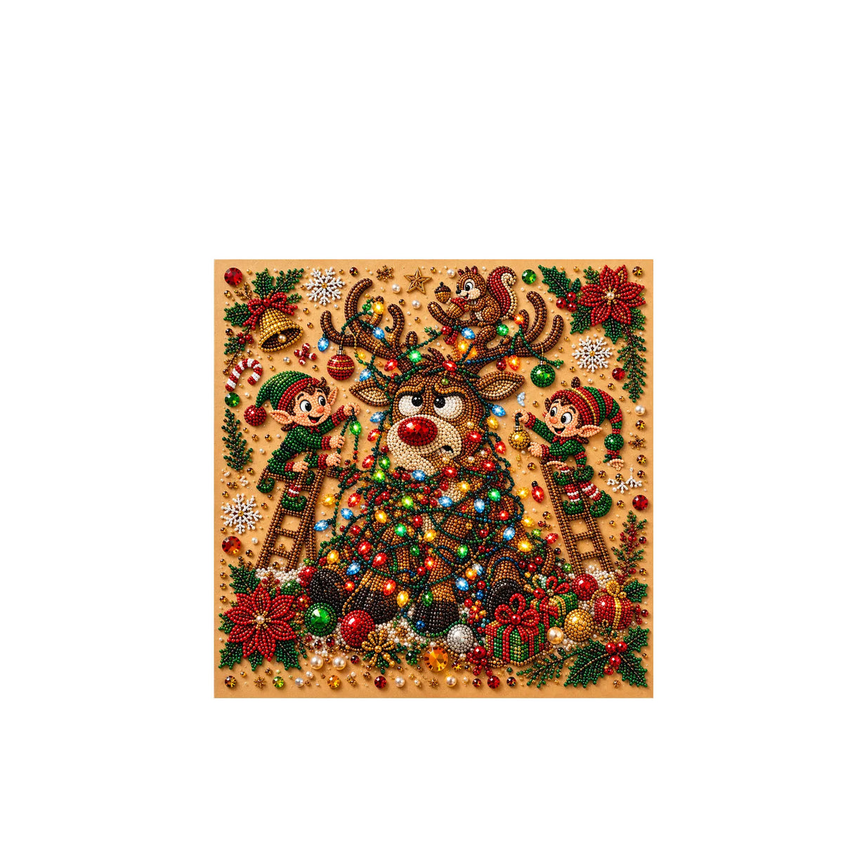 ✨Complete Craft Tools Holiday‐Themed Wooden Frame Decor Art