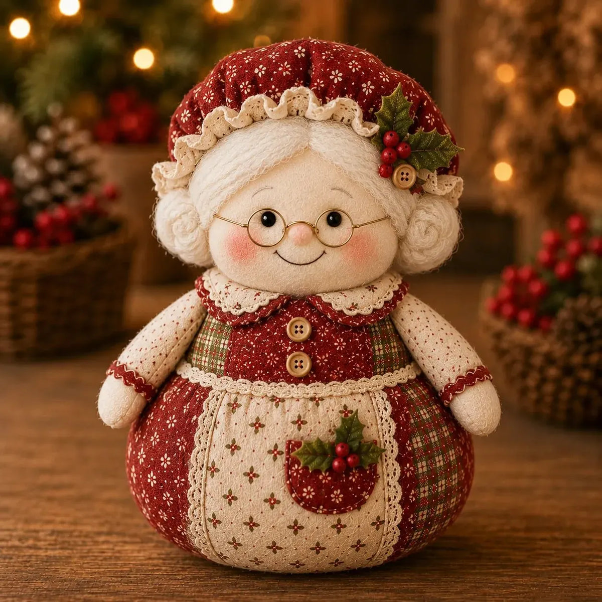 🎄 Christmas Fabric Doll DIY Kit – Create Your Own Handmade Holiday Keepsake