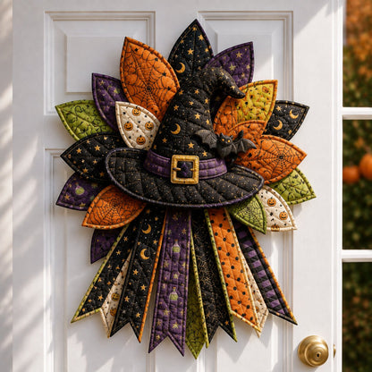💥DIY Quilted Halloween Pumpkin Door Hanger Kit